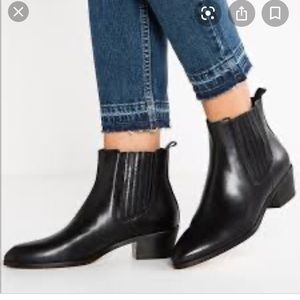 Black J.crew leather Chelsea boots